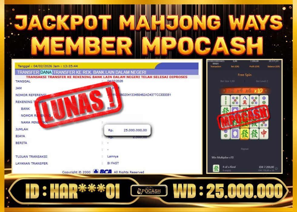 MPOCASH JACKPOT MAHJONG WAYS